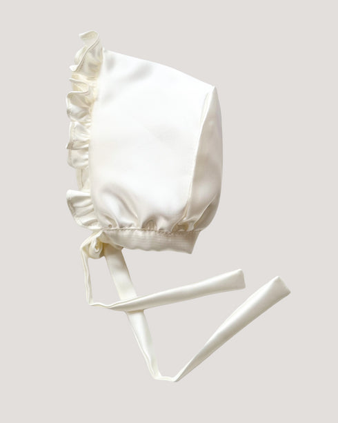 SATIN DRESS WITH RUFFLES